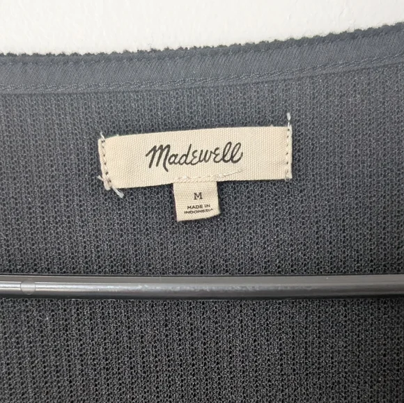 Madewell Ottoman Square Neck Top Black Size M Womens - Picture 3 of 6